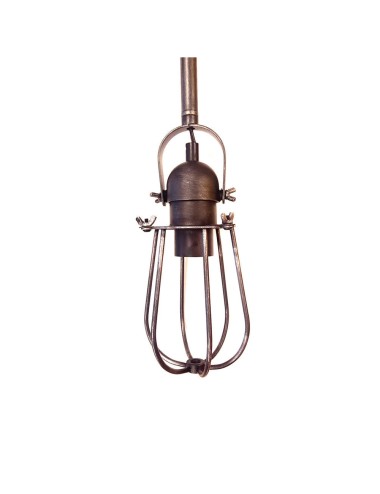 Lámpara de techo metalica vintage e27 60w color negro ø10 x 22 cm
