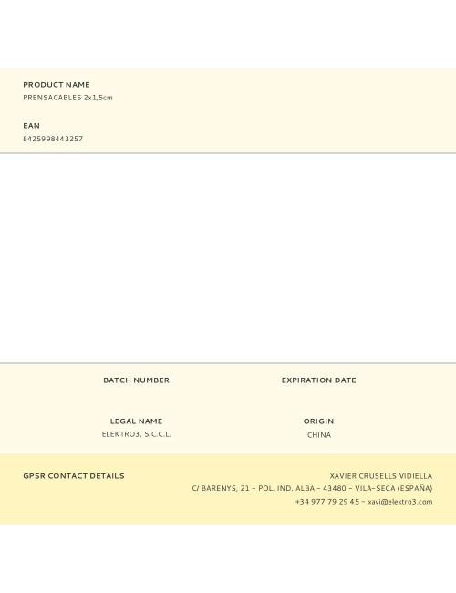 Prensacables 2x1,5cm