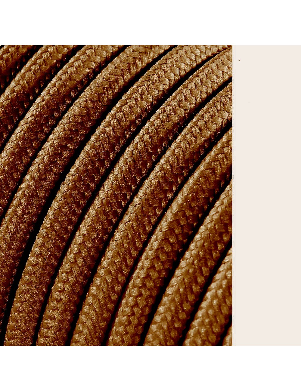 Carrete cable cordón tubular h03vv-f 2 x 0,75 mm marrón brillante, 25 m