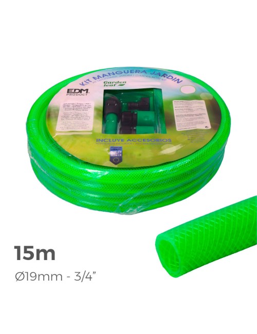 Kit manguera de jardin estandar 15 m (3/4" 19 mm)