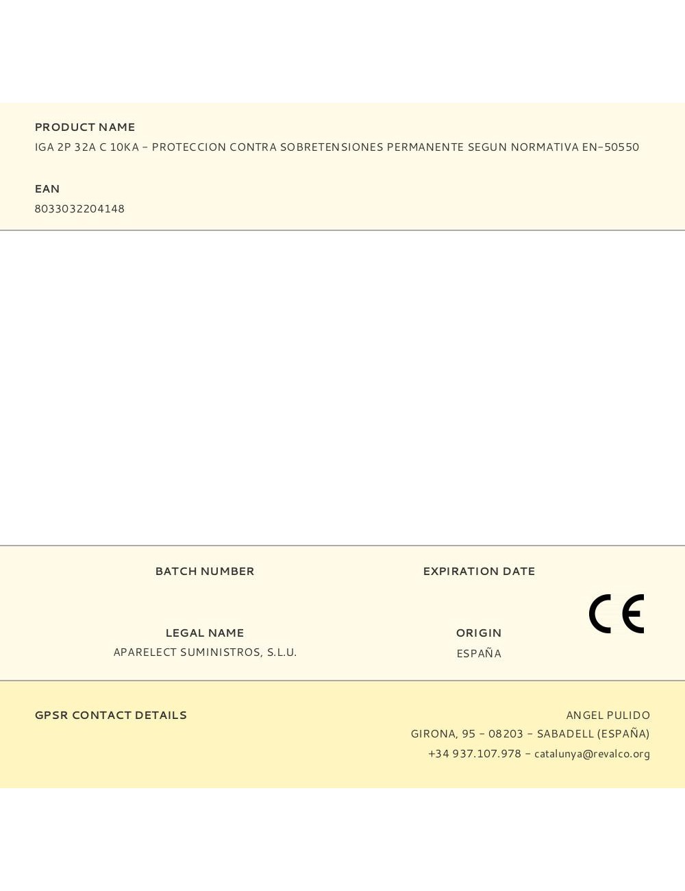 Iga 2p 32a c 10ka - proteccion contra sobretensiones permanente segun normativa en-50550