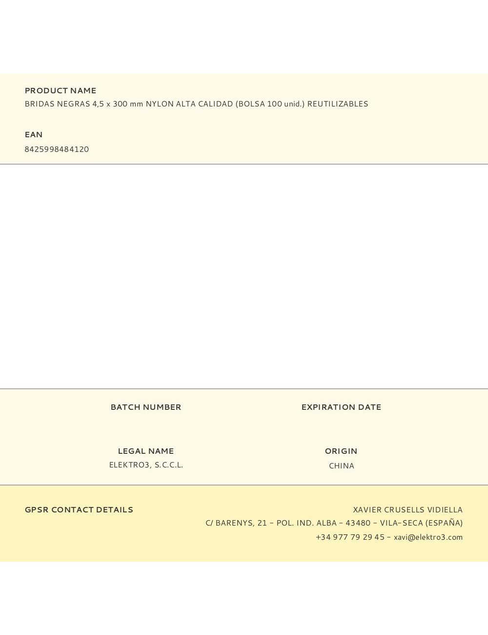 Bridas negras 4,5 x 300 mm nylon alta calidad (bolsa 100 unid.) reutilizables