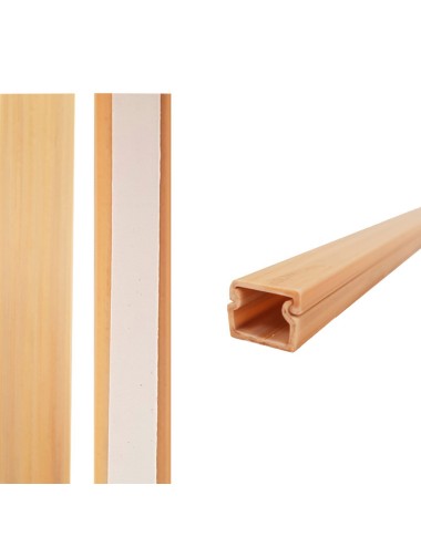 Mini canal adhesiva madera clara 2 m 13 x 10 mm (precio por metro)