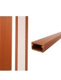 Mini canal adhesiva madera oscura 2 m 19 x 11 mm (precio por metro)