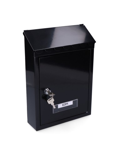 Buzon de acero modelo standard negro 210 x 60 x 300 mm