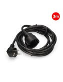 Prolongador con 1 toma 2p+t 16a 250v~ 3 m de cable h05vv-f 3g1,5mm, negro