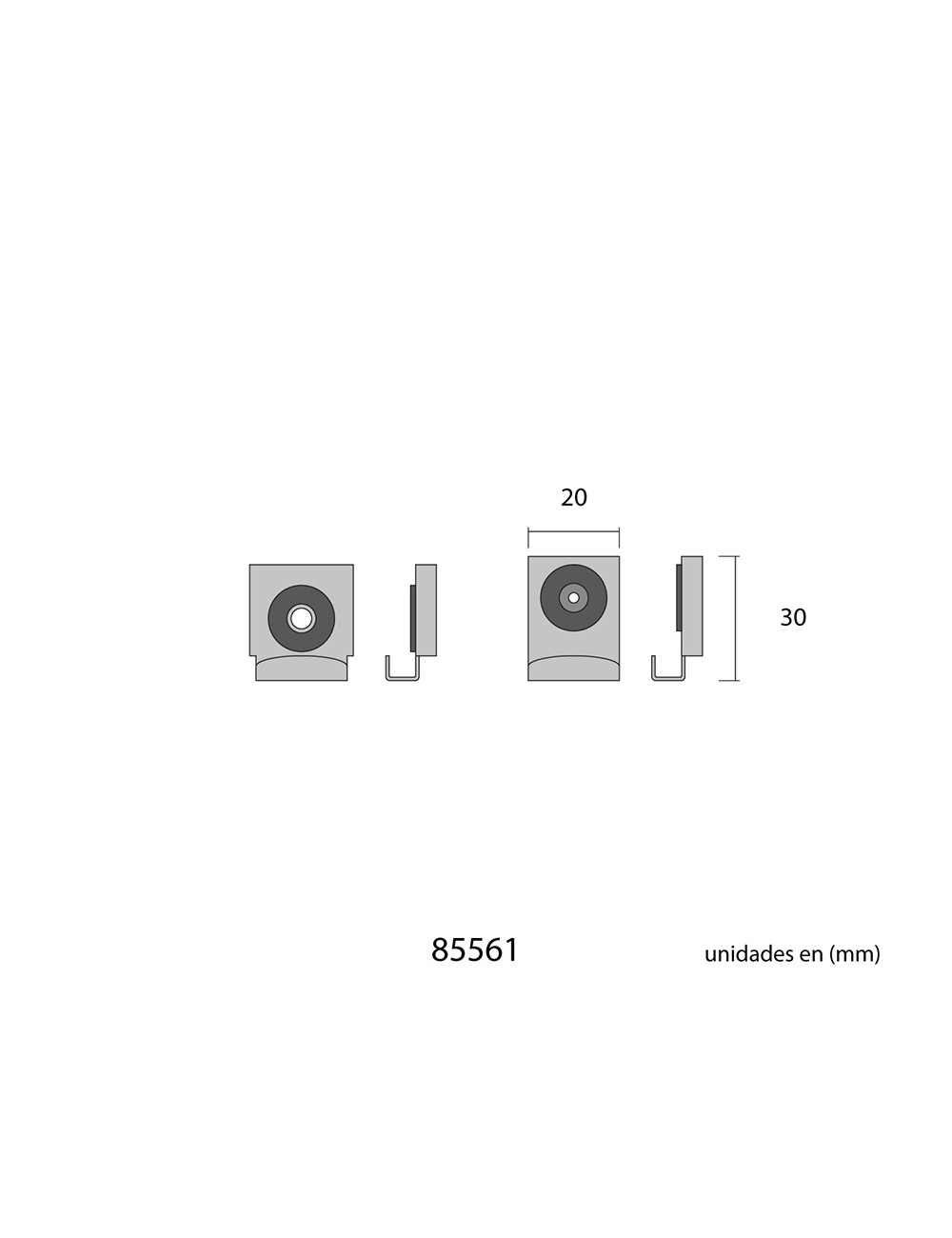 Juego grapas luna regulables