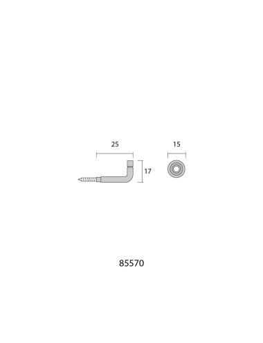 Alzapaños torneados latón 25 mm. recogedor de cortina, 2 uds