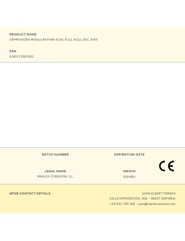 Crimpadora modular para rj10, rj11, rj12, dec, rj45