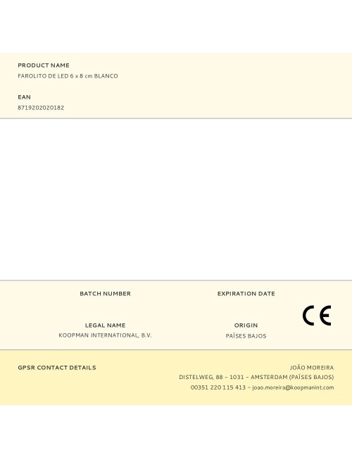 Farolito de led 6 x 8 cm blanco