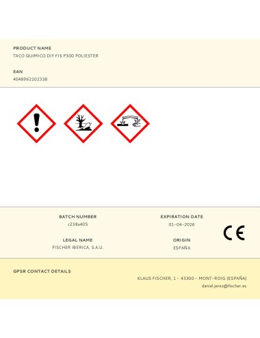 Taco quimico diy fis p300 poliester