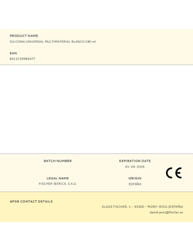 Silicona universal multimaterial blanco 280 ml