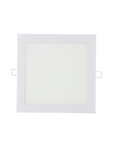 Downlight led empotrable cuadrado 20 w luz fría 6400 k 1500 lm blanco 22 x 22 cm