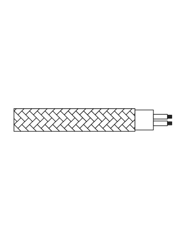 Carrete cable cordón tubular h03vv-f 2 x 0,75 mm algodón, 5 m