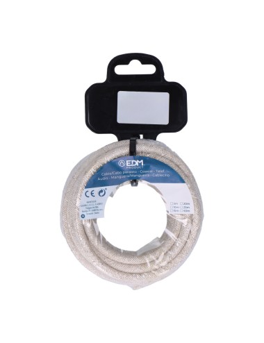 Carrete cable cordón tubular h03vv-f 2 x 0,75 mm lino, 5 m