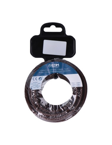 Carrete cable cordón tubular h03vv-f 2 x 0,75 mm marrón, 5 m