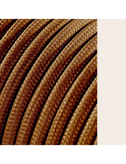 Carrete cable cordón tubular h03vv-f 2 x 0,75 mm marrón brillante, 5 m