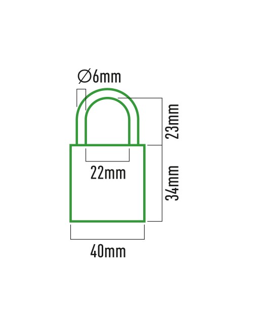Candado de latón arco normal 40mm