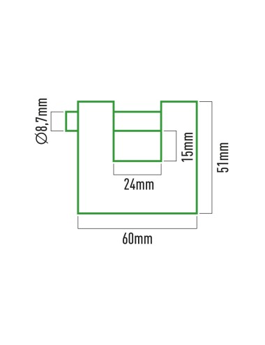 Candado de latón reforzado de seguridad 60 mm