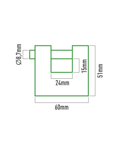 Candado de latón reforzado de seguridad 60 mm