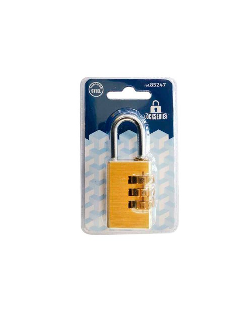 Candado de latón con combinación 28 mm