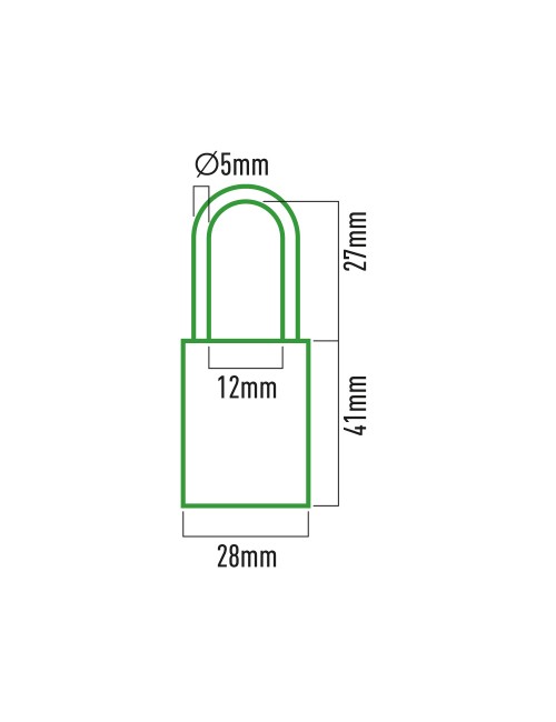Candado de latón con combinación 28 mm