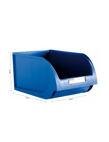 Gaveta apilable color titanium azul 40 cm