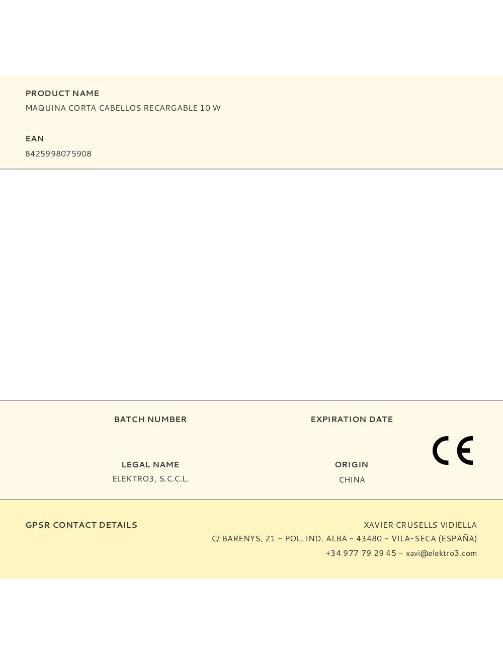 Maquina corta cabellos recargable 10 w