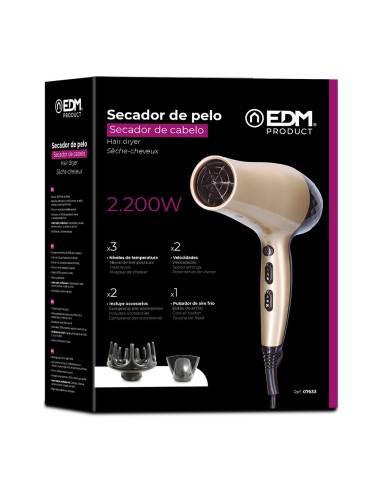 Secador de pelo con difusor 1800 - 2200 w