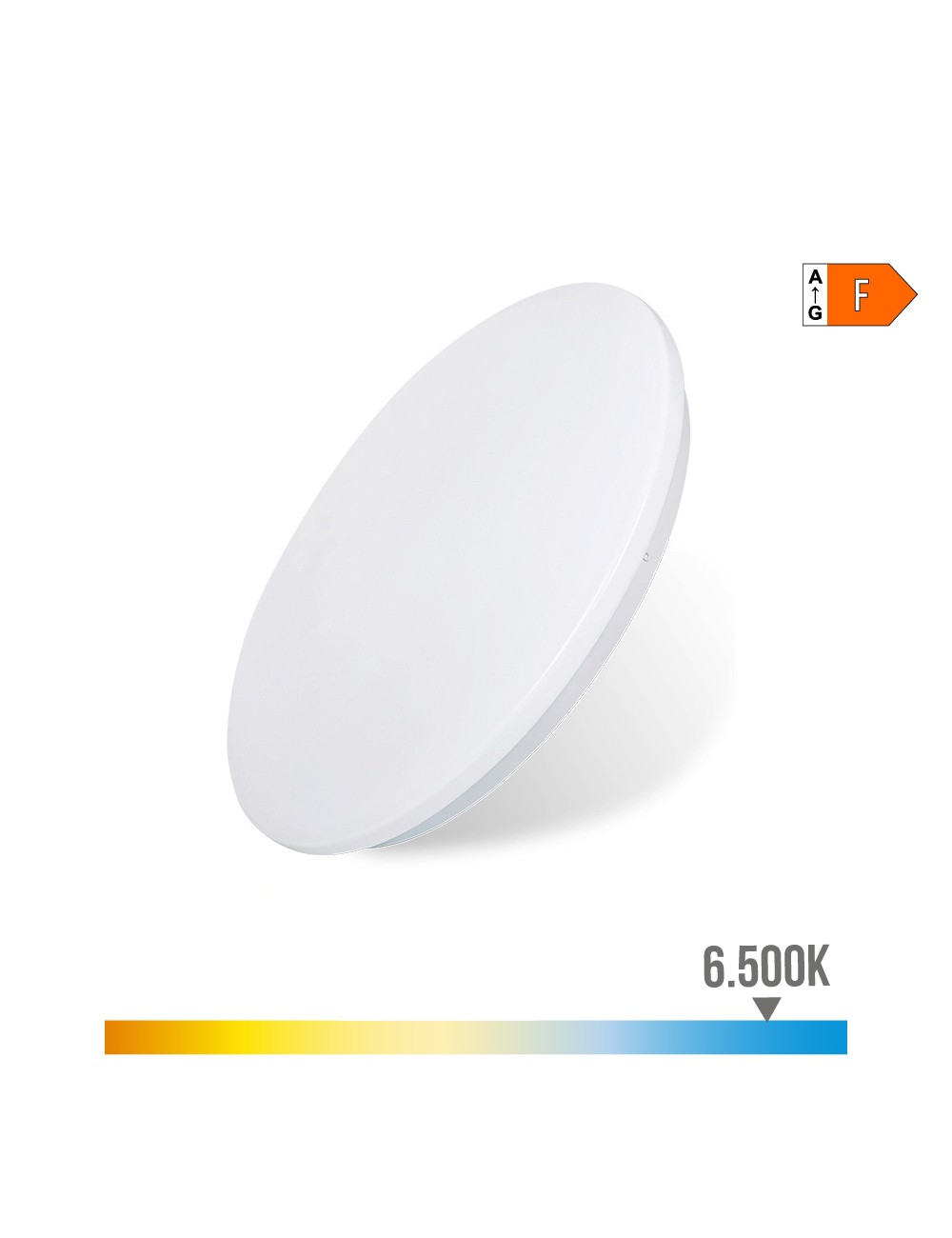 Aplique led circular de superficie 12 w 6500 k 1160 lm ø25,5 x 6,2 cm