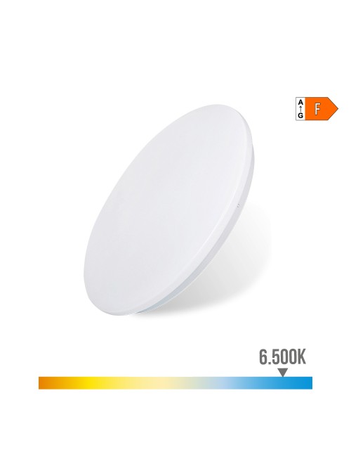 Aplique led circular de superficie 24 w 6500 k 2490 lm ø38 x 6,2 cm