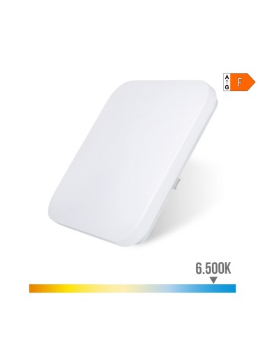 Aplique led cuadrado extraplano de superficie 12 w 6500 k 1160 lm 27,5 x 27,5 x 6,2 cm