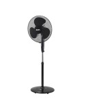 Ventilador de pie base circular, negro, potencia 45 w 55,6 db aspas ø40 cm, altura regulable 110-130 cm