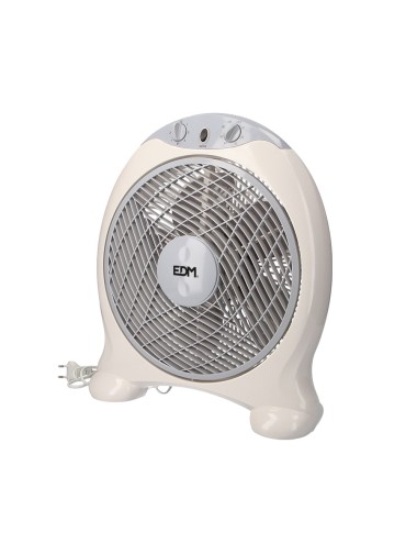 Ventilador box fan, blanco/gris, potencia 45 w 60db aspas ø30,5 cm 38,5 x 13 x 46 cm