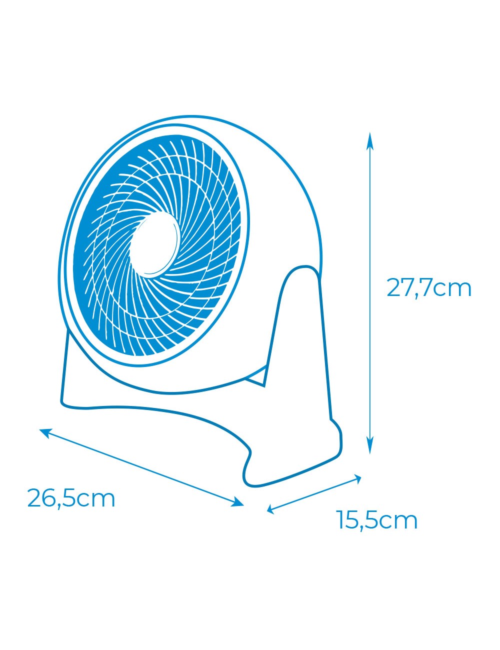 Ventilador 2 en 1 (suelo y pared), blanco, potencia 50 w 55,65 db aspas ø18 cm 26,5 x 15,5 x 27,7 cm