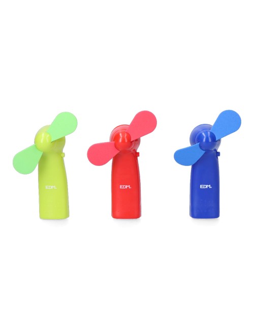 Ventilador a pilas "funny colors" 2 x aa (no incluidas) edm colores surtidos