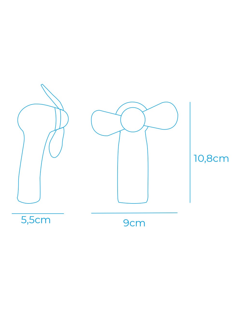 Ventilador a pilas "funny colors" 2 x aa (no incluidas) edm colores surtidos