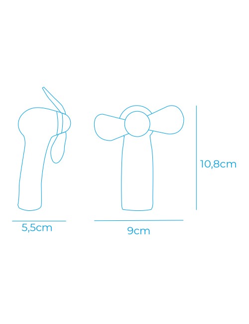 Ventilador a pilas "funny colors" 2 x aa (no incluidas) edm colores surtidos