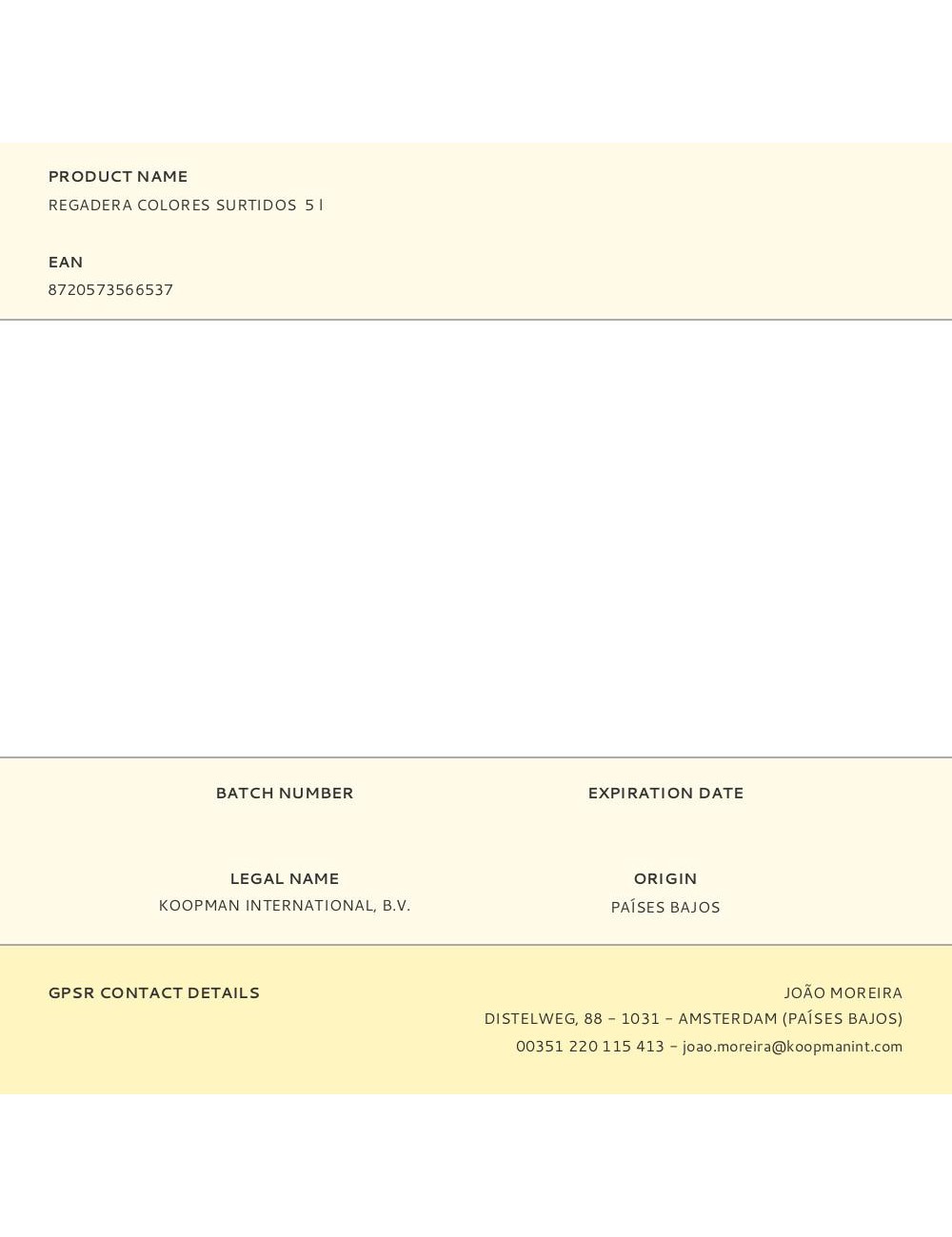 Regadera colores surtidos 5 l