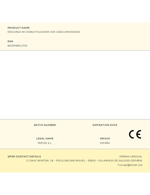 Descarga wc doble pulsador con cable (envasado)