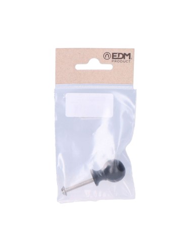 Pomo bola 18mm h° negro edm