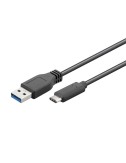Cable usb-a a usb-c 1 m negro