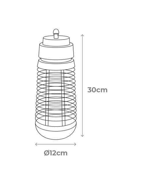Mata insectos electrico 1x6w 25m ø12x30cm edm