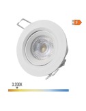 Downlight led empotrable redondo 5 w 3200 k 380 lm luz cálida color blanco ø9 cm