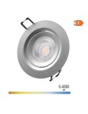 Downlight led empotrable redondo 5 w 6400 k luz fria color cromo ø9 cm
