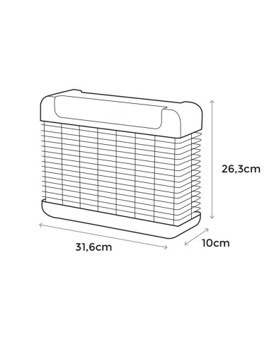 Mata insectos profesional electronico con led 10w 100m 31,6x10x26,3cm color negro edm