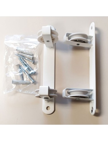 Tendedero de pared basic c/2 poleas blanco 25 x 5 x 5 cm