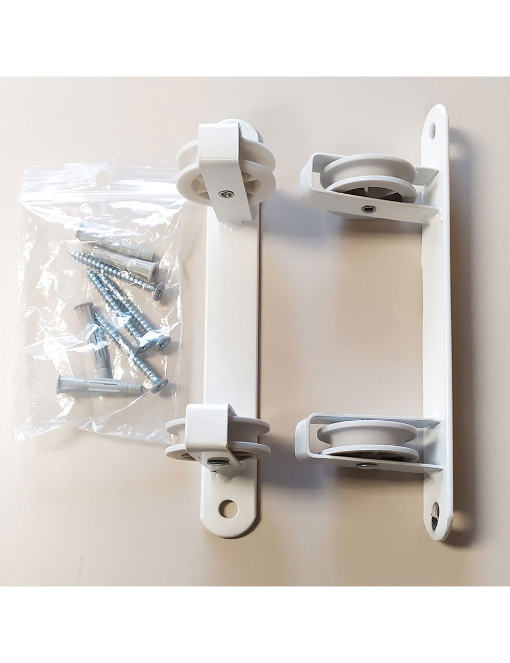 Tendedero de pared basic c/2 poleas blanco 25 x 5 x 5 cm