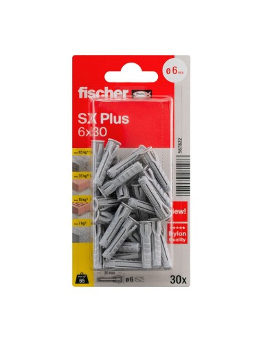 Taco sx plus ø6 x 30 mm, blister 30 uds