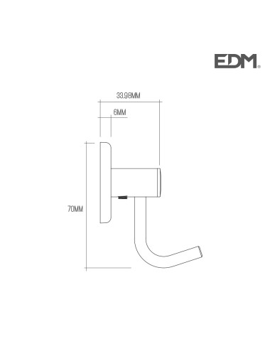 Colgador doble cromada